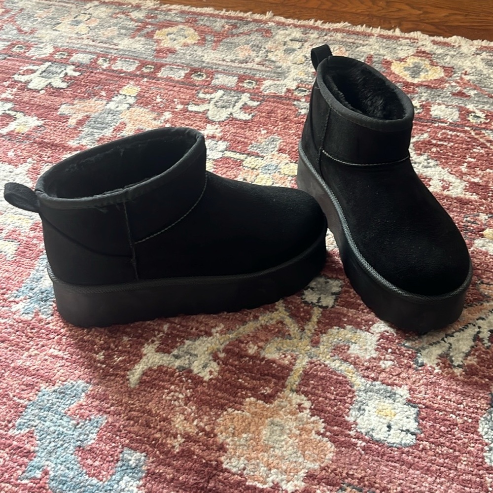 Black Platform Booties